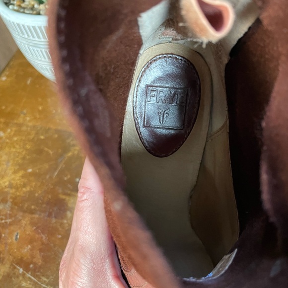 Frye Tessa Zip Short Womens Redwood Leather Ankle Bootie - Size 6 - with box - Picture 9 of 13